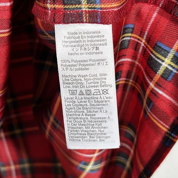 J.Crew Tartan Plaid Sleeveless Blouse Top Size XL V-Neck Factory Holidays Preppy - Picture 6 of 8